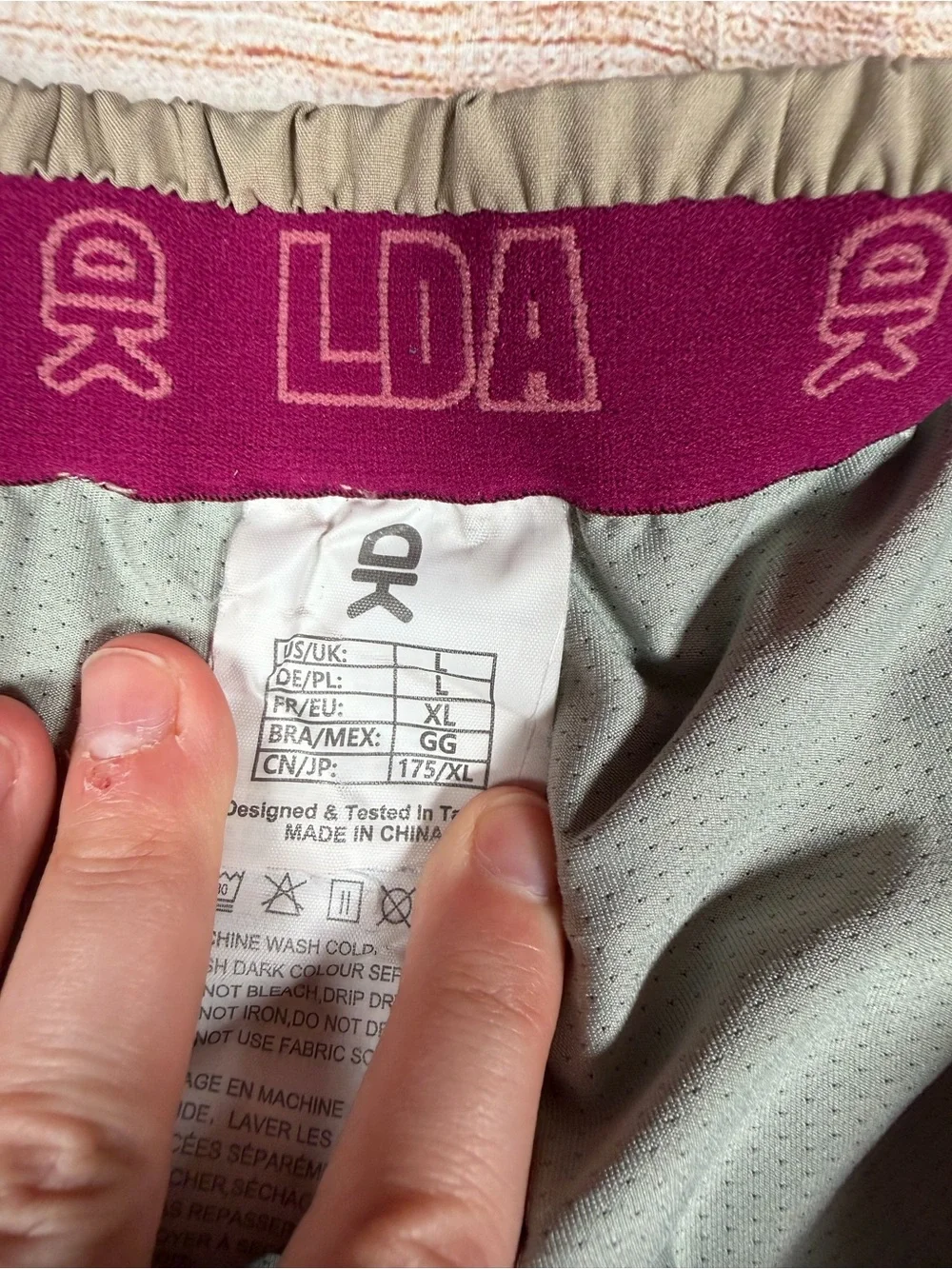 LDA Gorpcore Granola Outdoors‎ Hiking Khaki Mini Skirt with Burgundy Drawstring